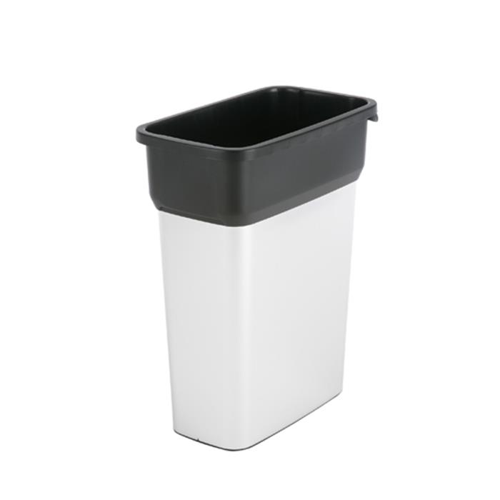 Poubelle Geo M couleur métal 55 ltr
