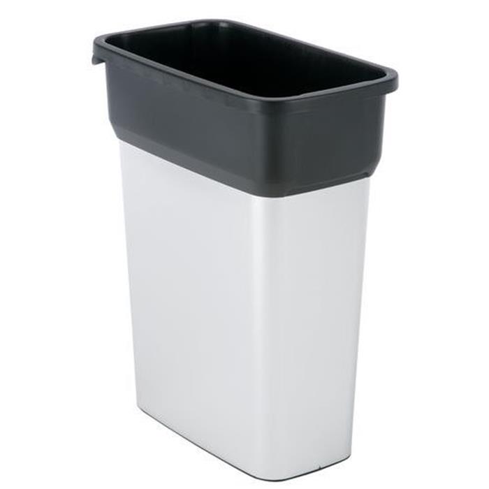 Poubelle Geo L couleur métal 70 l