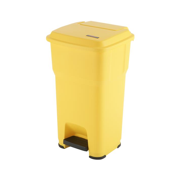 Poubelle à pédale Vileda Hera 85 l, jaune