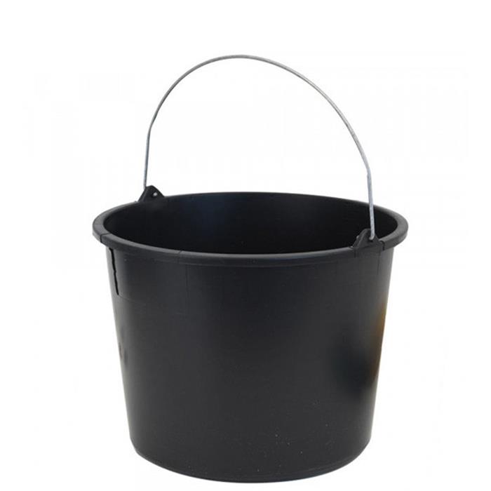Seau plastique renforc&eacute;, noir, 10 l