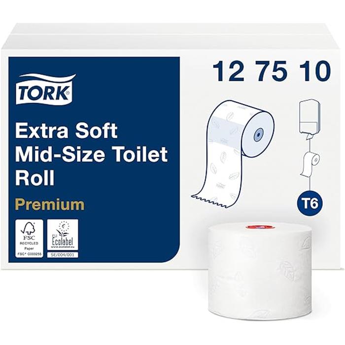 Tork 127530 Papier toilette compact Roll T6 , 2plis, 27 rlx, 100m x 9,9cm
