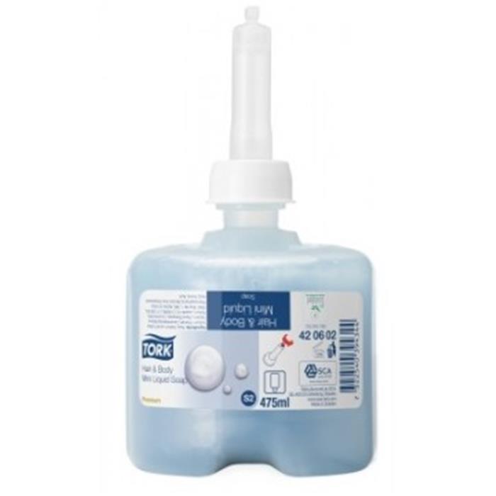 1 recharge Savon Tork 420602 Crème de douche, 475 ml (S2)