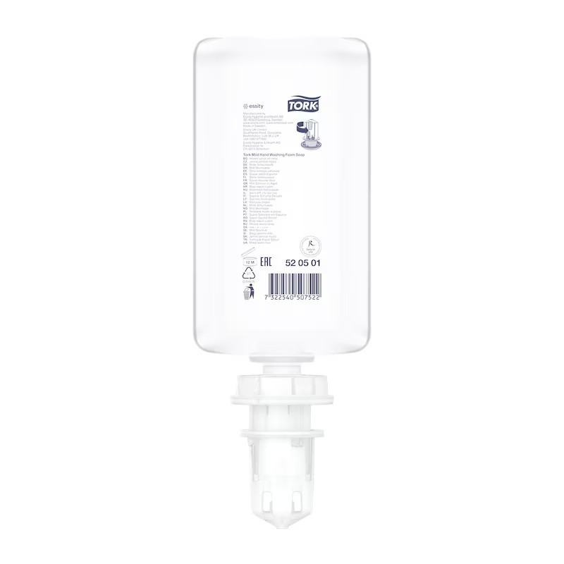 1 recharge Savon mousse Tork 520501 doux, 1000ml (S4) (ct 6)