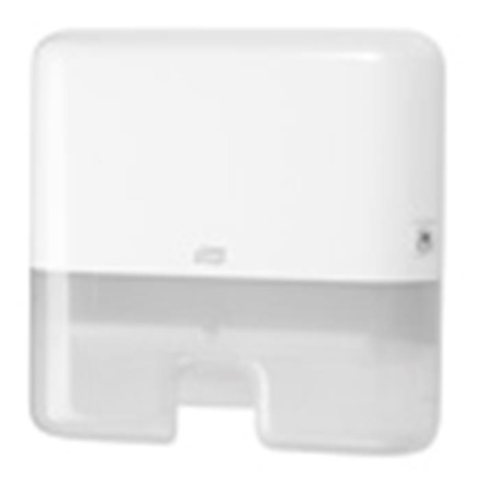 Distributeur H2 Mini Tork 552100 pour essuie-mains enchevêtrés, blanc, PVC