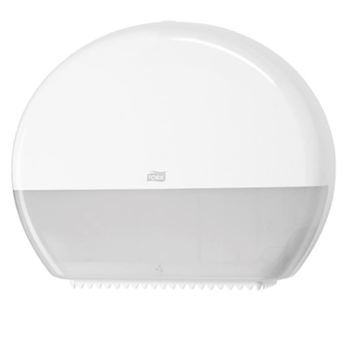 Distributeur T1 Tork 554000, blanc, PVC, pour rlx Papier WC Jumbo 350/400m