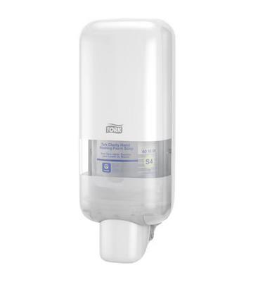Distributeur savon mousse/liquide S4 Tork, blanc, PVC, 1 l