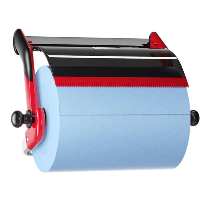 Dérouleur mural W1 Tork, ABS/métal, noir/rouge (bob.max 43cm)