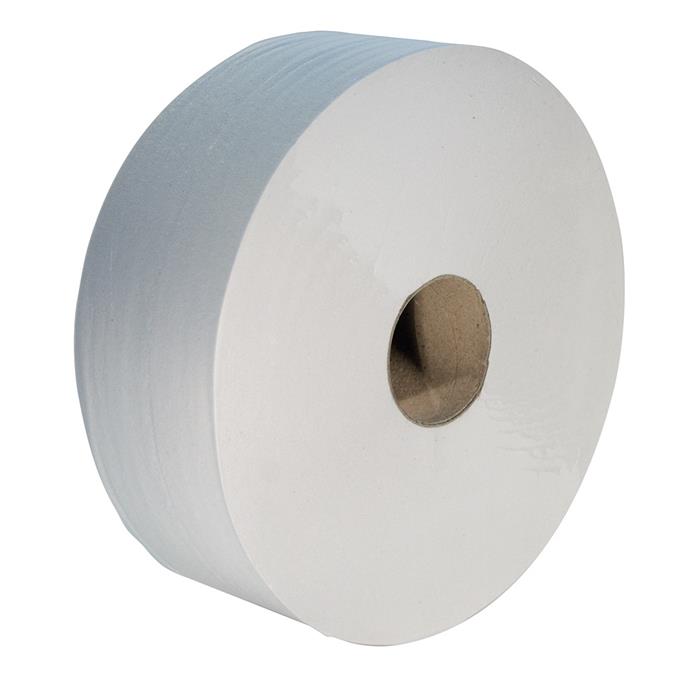 Papier toilette Jumbo T1 , pure ouate, 2plis, rouleau 300m x 9cm, 6rlx ECOLABEL