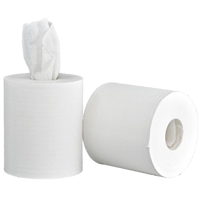 Papier essuyage M2 Pure ouate, 2plis, 6rlx, 30x20cm; 450 coupons; ECOLABEL