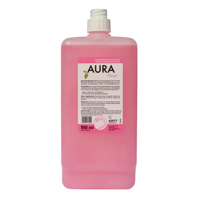 950 ml Savon crème Aura rosé en bouteille CWS (ct 14) ***PROMO 2+1 GRATUIT***