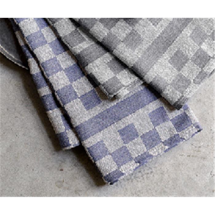 12 pi&egrave;ces Essuie de cuisine "Groom"; 100% coton en armure satin; BLEU; 65/70cm