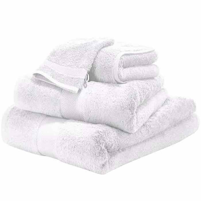 6 serviettes de toilette "Hélène" 450gr/m²; 50x100cm; 100% ringspun coton; couleur blanc