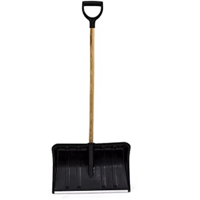 Poussoir à neige plastique, 40cm, manche 110cm avec poignée, lame de renfort en acier zingué *PROMO*