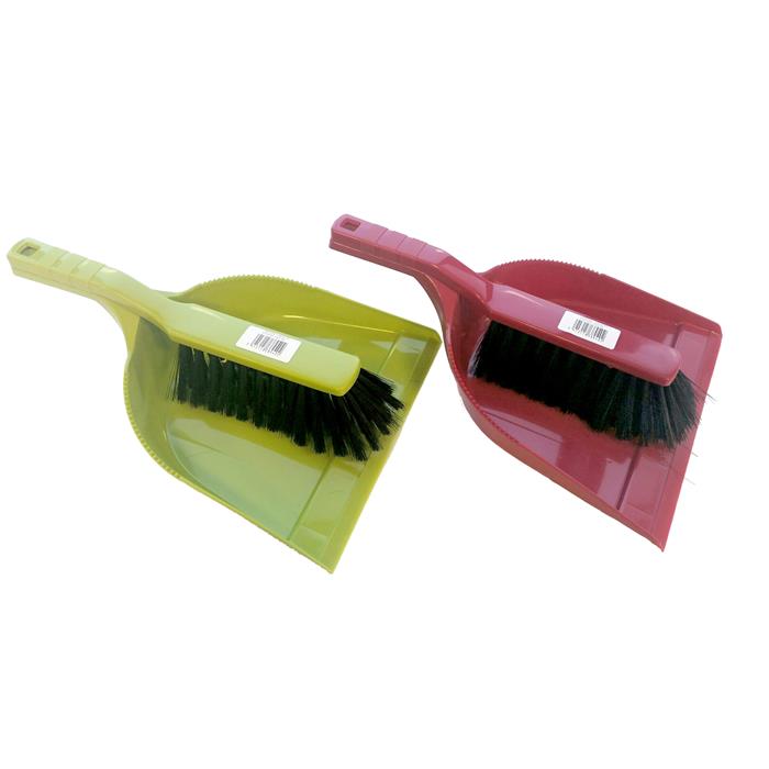 Set balayette et pelle à poussière en plastique (ct 10)