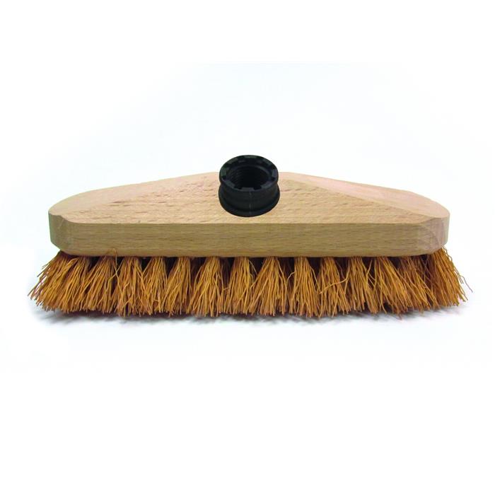 Récureur fibre chiendent pur 23cm avec fixe manche