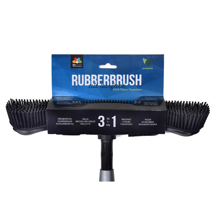 RubberBrush en caoutchouc naturel, gris/noir, 34,5 cm