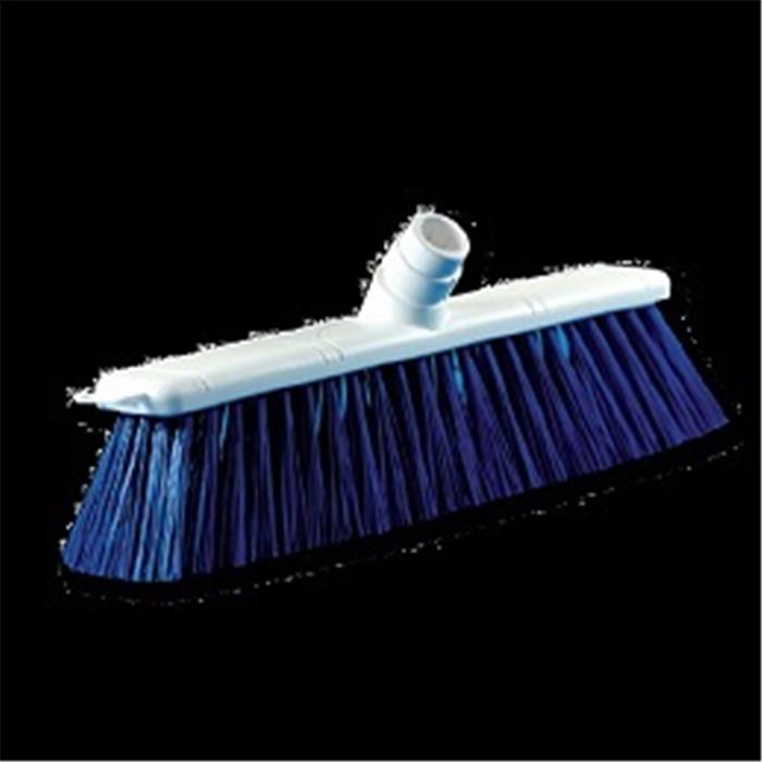 Balai de rue 30cm, support , poils bleu dur, bross.alim.