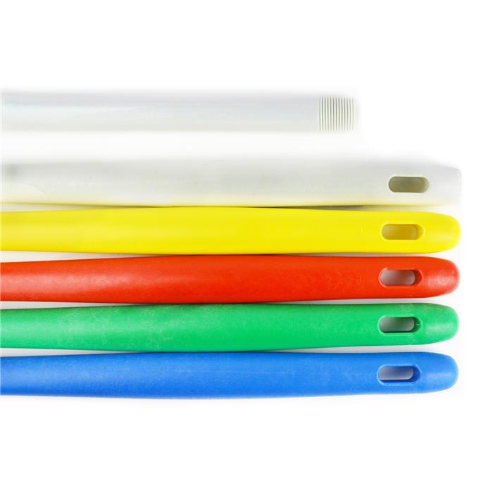 Manche fibre de verre monoblock 1,45m, jaune, bross.alim.