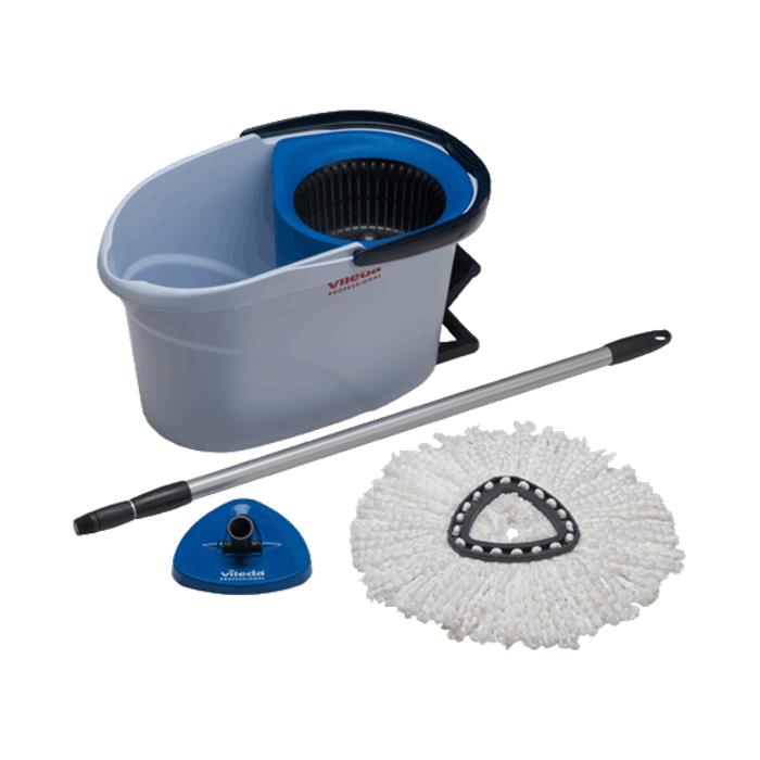 1 pièce Vileda UltraSpin Mini Starterkit bleu avec manche télescopique