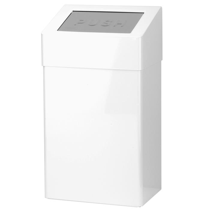 Abfallbox Edelstahl/RAL9010, 18 ltr