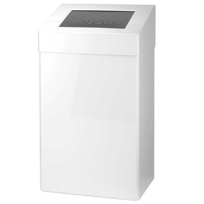 Abfallbox Edelstahl/RAL9010, 50 ltr