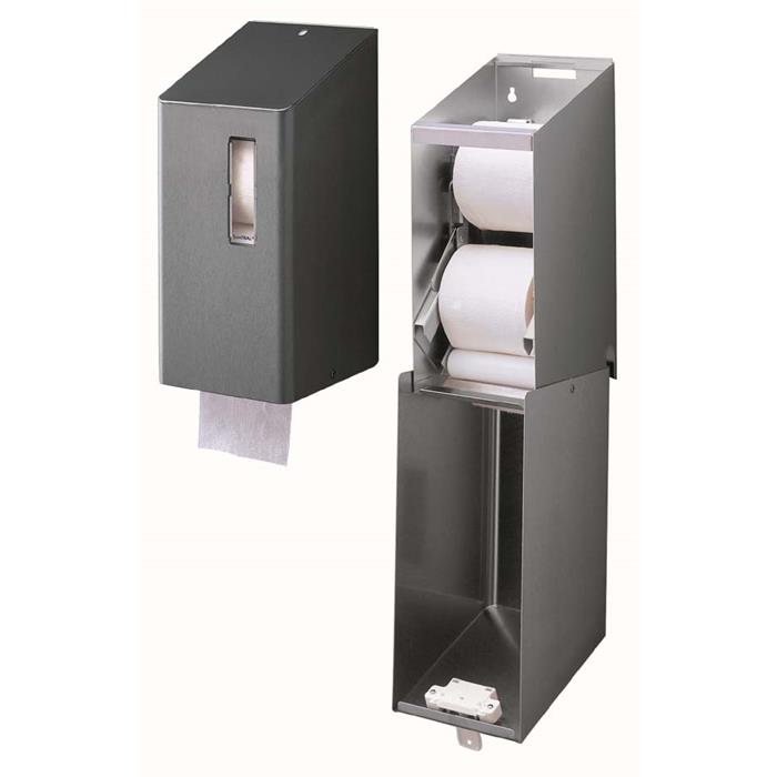 WC-Papier Rollenspender Edelstahl, für 2 Rollen