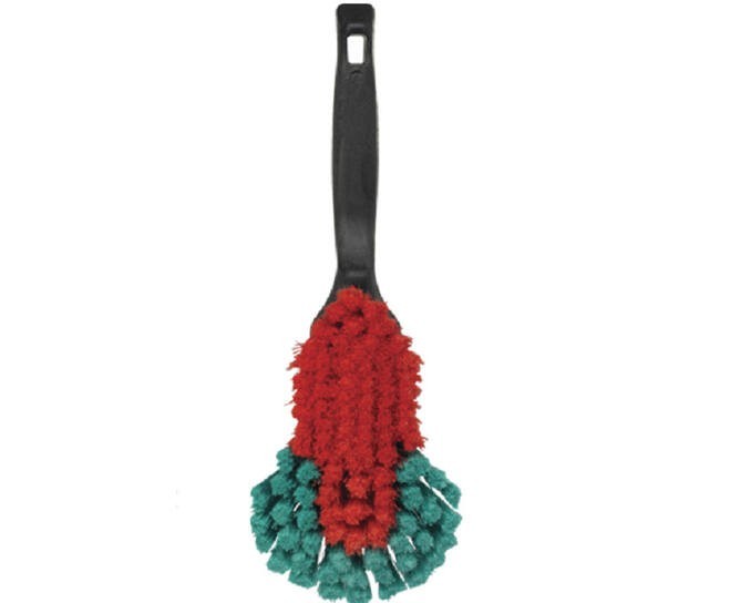 Brosse à main ergonomique Vikan Transport avec pare-chocs en caoutchouc noir et fibres douces