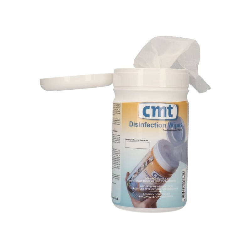 200 pc Lingettes désinfectantes; CMT, Blanches (ct12)