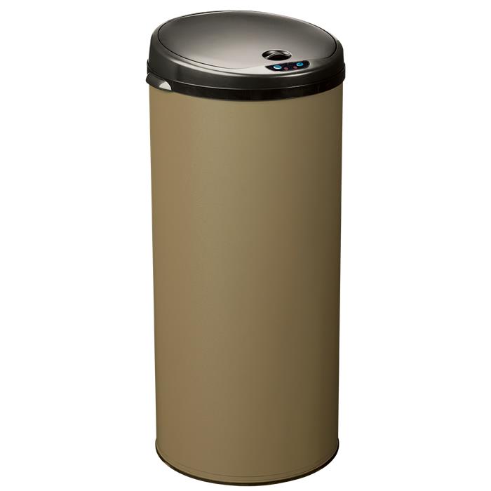 Poubelle 45L, SENSITIVE, Gris Olive mat texturé, à ouverture automatique, Méthode HACCP