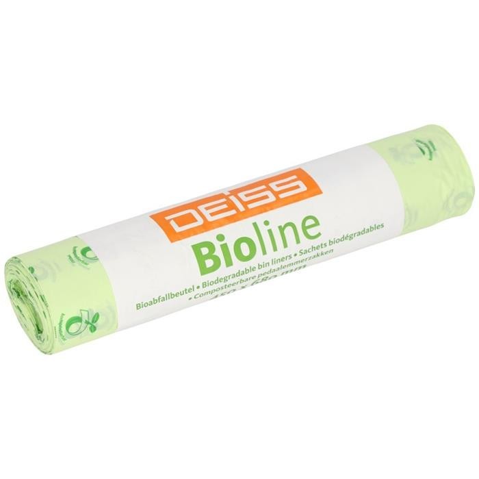 1 Carton de 25Rlx; Sac Biod&eacute;gradable; 50x60 cm; 1rlx = 20 pi&egrave;ces; 15my; 30Litre; Vert