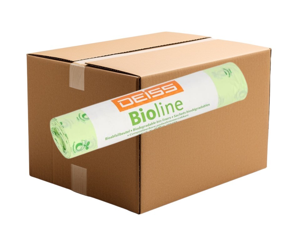 1 Carton de 25Rlx; Sac Biod&eacute;gradable; 50x60 cm; 1rlx = 20 pi&egrave;ces; 15my; 30Litre; Vert