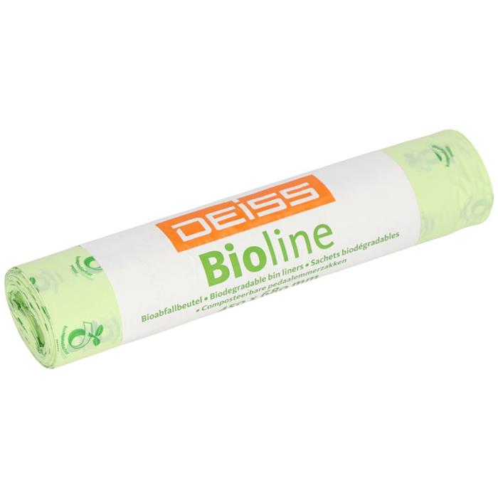 1 Carton de 25Rlx; Sac Biodégradable; 50x60 cm; 1rlx = 20 pièces; 15my; 30Litre; Vert