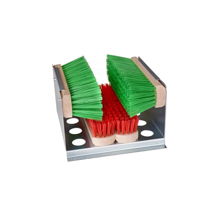 BALAYEUSE DE PIED GALVANISÉ 4 BROSSES