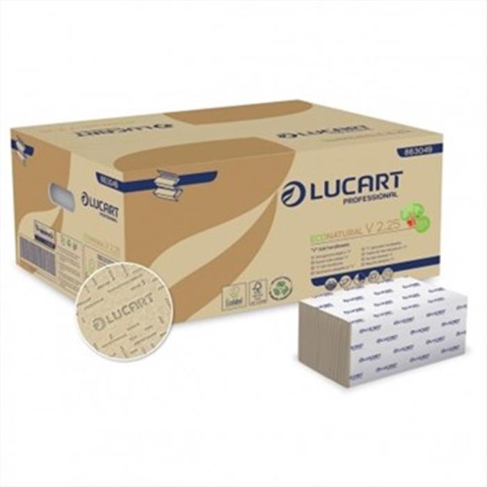 Ess-mains H3 EcoNatural 863049 Lucart V2.25, 2plis, 25.3x21, V-fold, Colis 3800p (EcoLabel&FSC)