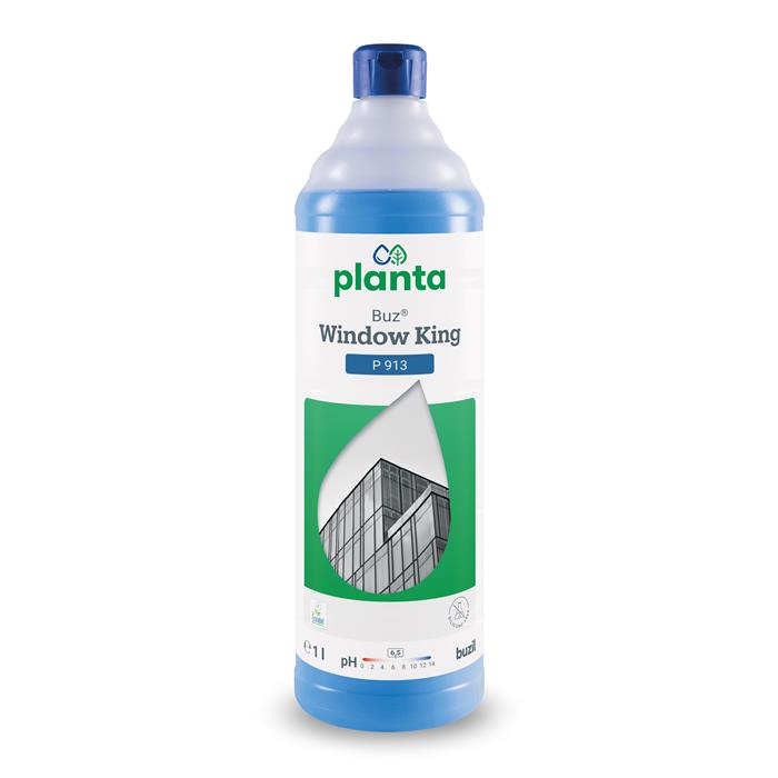 1 ltr Planta BUZ Window King, Glas- und Fensterreinigungskonzentratmit Ecolabel (Remplace P318)