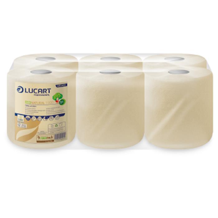 LUCART 852412 EcoNatural Bobines Essuyage 300m  6rlx 1pli