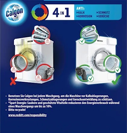 42 Doses Calgon Power Poudre Anti-Calcaire 4en1 &ndash; Format Concentr&eacute;
