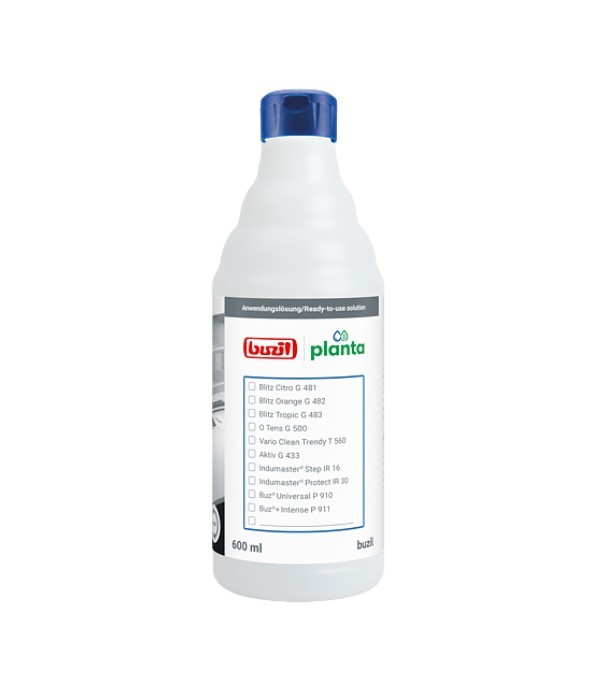 600ml Bouteille vide BUZIL pour produits d'entretien des surfaces